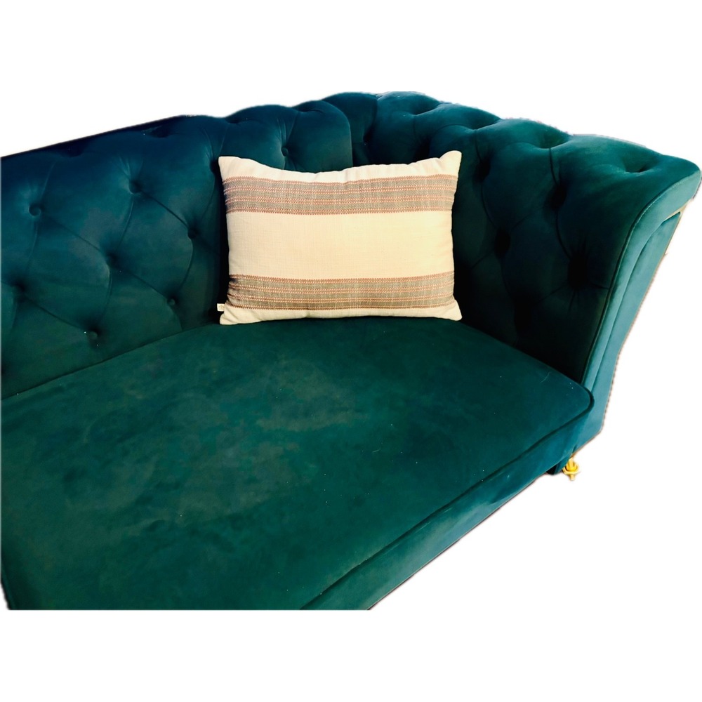 Linen pillow Hearth & Hand™ with Magnolia cream w/ black & red-orange stripe